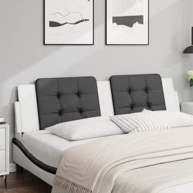 Padded headboard synthetic leather black white 180 cm by vidaXL, Headboards and footboards - Ref: Foro24-374879, Price: 42,52...