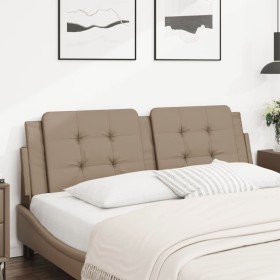 Cabecero de cama acolchado cuero sintético capuchino 160 cm de vidaXL, Cabeceros y pies de cama - Ref: Foro24-374870, Precio:...