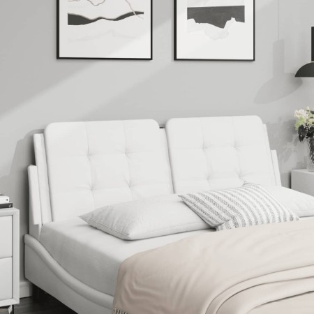 White synthetic leather padded bed headboard 120 cm by vidaXL, Headboards and footboards - Ref: Foro24-374851, Price: 37,97 €...