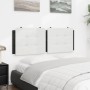 White black synthetic leather padded bed headboard 140 cm by vidaXL, Headboards and footboards - Ref: Foro24-374864, Price: 4...