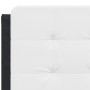 Cabecero de cama acolchado cuero sintético blanco negro 140 cm de vidaXL, Cabeceros y pies de cama - Ref: Foro24-374864, Prec...