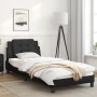 Bed frame with LED lights black synthetic leather 90x190 cm by vidaXL, Beds and slatted bases - Ref: Foro24-3214075, Price: 1...