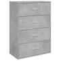 Aparador de madera de ingeniería gris hormigón 60x31x84 cm de vidaXL, Aparadores - Ref: Foro24-840502, Precio: 85,63 €, Descu...