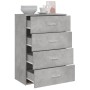 Aparador de madera de ingeniería gris hormigón 60x31x84 cm de vidaXL, Aparadores - Ref: Foro24-840502, Precio: 85,53 €, Descu...