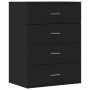 Aparador de madera de ingeniería negro 60x39x80 cm de vidaXL, Aparadores - Ref: Foro24-840528, Precio: 98,53 €, Descuento: %