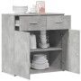 Aparador de madera de ingeniería gris hormigón 79x38x80 cm de vidaXL, Aparadores - Ref: Foro24-840523, Precio: 97,84 €, Descu...