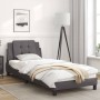 Bed frame with headboard gray synthetic leather 80x200 cm by vidaXL, Beds and slatted bases - Ref: Foro24-3208145, Price: 135...