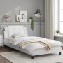 White synthetic leather headboard bed frame 100x200 cm by vidaXL, Beds and slatted bases - Ref: Foro24-3208164, Price: 139,91...