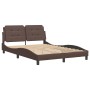 Estructura de cama cabecero cuero sintético marrón 120x200 cm de vidaXL, Camas y somieres - Ref: Foro24-3208172, Precio: 183,...