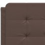 Brown synthetic leather headboard bed frame 120x200 cm by vidaXL, Beds and slatted bases - Ref: Foro24-3208172, Price: 183,47...