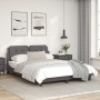 Bed frame with headboard gray synthetic leather 140x200cm by vidaXL, Beds and slatted bases - Ref: Foro24-3208187, Price: 185...