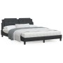 Bed frame with headboard black synthetic leather 160x200cm by vidaXL, Beds and slatted bases - Ref: Foro24-3208191, Price: 18...