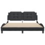 Bed frame with headboard black synthetic leather 160x200cm by vidaXL, Beds and slatted bases - Ref: Foro24-3208191, Price: 18...