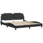 Estructura de cama con cabecero cuero sintético negro 180x200cm de vidaXL, Camas y somieres - Ref: Foro24-3208198, Precio: 21...