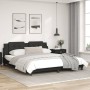 Bed frame with headboard black synthetic leather 180x200cm by vidaXL, Beds and slatted bases - Ref: Foro24-3208198, Price: 19...