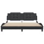 Bed frame with headboard black synthetic leather 180x200cm by vidaXL, Beds and slatted bases - Ref: Foro24-3208198, Price: 19...