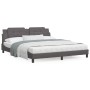 Estructura de cama con cabecero cuero sintético gris 180x200cm de vidaXL, Camas y somieres - Ref: Foro24-3208201, Precio: 226...