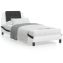 Bed with black and white synthetic leather mattress 90x190 cm by vidaXL, Beds and slatted bases - Ref: Foro24-3208837, Price:...