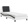 Cama con colchón cuero sintético blanco y negro 90x190 cm de vidaXL, Camas y somieres - Ref: Foro24-3208837, Precio: 264,46 €...