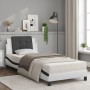 Bed with black and white synthetic leather mattress 90x190 cm by vidaXL, Beds and slatted bases - Ref: Foro24-3208837, Price:...