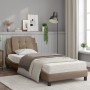 Bed with cappuccino synthetic leather mattress 90x200 cm by vidaXL, Beds and slatted bases - Ref: Foro24-3208842, Price: 284,...