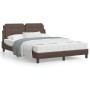 Cama con colchón cuero sintético marrón 120x200 cm de vidaXL, Camas y somieres - Ref: Foro24-3208854, Precio: 402,64 €, Descu...