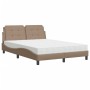 Cama con colchón cuero sintético capuchino 140x190 cm de vidaXL, Camas y somieres - Ref: Foro24-3208863, Precio: 386,92 €, De...