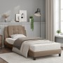 Bed with cappuccino synthetic leather mattress 90x190 cm by vidaXL, Beds and slatted bases - Ref: Foro24-3208835, Price: 258,...