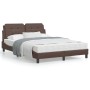 Bed with brown synthetic leather mattress 140x200 cm by vidaXL, Beds and slatted bases - Ref: Foro24-3208868, Price: 461,45 €...