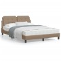 Bed with cappuccino synthetic leather mattress 160x200 cm by vidaXL, Beds and slatted bases - Ref: Foro24-3208877, Price: 436...