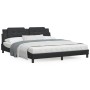 Bed with black synthetic leather mattress 180x200 cm by vidaXL, Beds and slatted bases - Ref: Foro24-3208880, Price: 429,94 €...