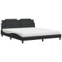 Bed with black synthetic leather mattress 180x200 cm by vidaXL, Beds and slatted bases - Ref: Foro24-3208880, Price: 429,94 €...