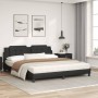 Bed with black synthetic leather mattress 180x200 cm by vidaXL, Beds and slatted bases - Ref: Foro24-3208880, Price: 429,94 €...