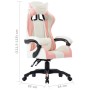 Silla gaming de cuero sintético rosa de vidaXL, Sillas de oficina - Ref: Foro24-287984, Precio: 135,87 €, Descuento: %