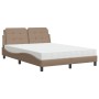 Bed with cappuccino synthetic leather mattress 120x200 cm by vidaXL, Beds and slatted bases - Ref: Foro24-3208856, Price: 411...