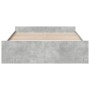 Concrete gray engineered wood bed with drawers 140x200 cm by vidaXL, Beds and slatted bases - Ref: Foro24-3280296, Price: 151...