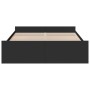 Black engineered wood bed with drawers 140x200 cm by vidaXL, Beds and slatted bases - Ref: Foro24-3280294, Price: 157,03 €, D...