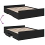 Cama con cajones madera de ingeniería negro 140x200 cm de vidaXL, Camas y somieres - Ref: Foro24-3280294, Precio: 156,17 €, D...