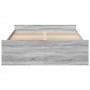 Cama con cajones madera ingeniería gris Sonoma 120x200 cm de vidaXL, Camas y somieres - Ref: Foro24-3280305, Precio: 149,76 €...