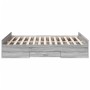 Sonoma gray engineered wood bed with drawers 120x200 cm by vidaXL, Beds and slatted bases - Ref: Foro24-3280305, Price: 149,7...