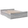 Sonoma gray engineered wood bed with drawers 120x200 cm by vidaXL, Beds and slatted bases - Ref: Foro24-3280305, Price: 149,7...