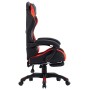 Gaming chair with footrest in red and black synthetic leather by vidaXL, Office chairs - Ref: Foro24-287987, Price: 173,64 €,...