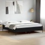 Engineered wood and black metal bed frame 180x200cm by vidaXL, Beds and slatted bases - Ref: Foro24-3279782, Price: 150,95 €,...