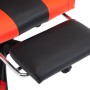 Silla gaming con reposapiés cuero sintético rojo y negro de vidaXL, Sillas de oficina - Ref: Foro24-287987, Precio: 173,64 €,...