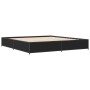 Estructura de cama madera de ingeniería y metal negro 180x200cm de vidaXL, Camas y somieres - Ref: Foro24-3279827, Precio: 13...