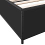 Engineered wood and black metal bed frame 180x200cm by vidaXL, Beds and slatted bases - Ref: Foro24-3279827, Price: 139,23 €,...