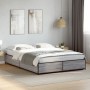 Sonoma gray metal engineered wood bed frame 120x200 cm by vidaXL, Beds and slatted bases - Ref: Foro24-3279850, Price: 118,04...