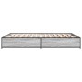 Estructura cama madera ingeniería metal gris Sonoma 120x200 cm de vidaXL, Camas y somieres - Ref: Foro24-3279850, Precio: 118...