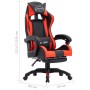 Gaming chair with footrest in red and black synthetic leather by vidaXL, Office chairs - Ref: Foro24-287987, Price: 173,64 €,...