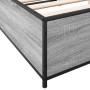 Sonoma gray metal engineered wood bed frame 120x200 cm by vidaXL, Beds and slatted bases - Ref: Foro24-3279850, Price: 118,04...